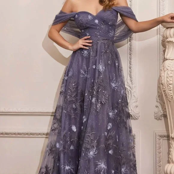 green emerald velvet dress La Femme 32738 Prom Dress - Navy main image 1